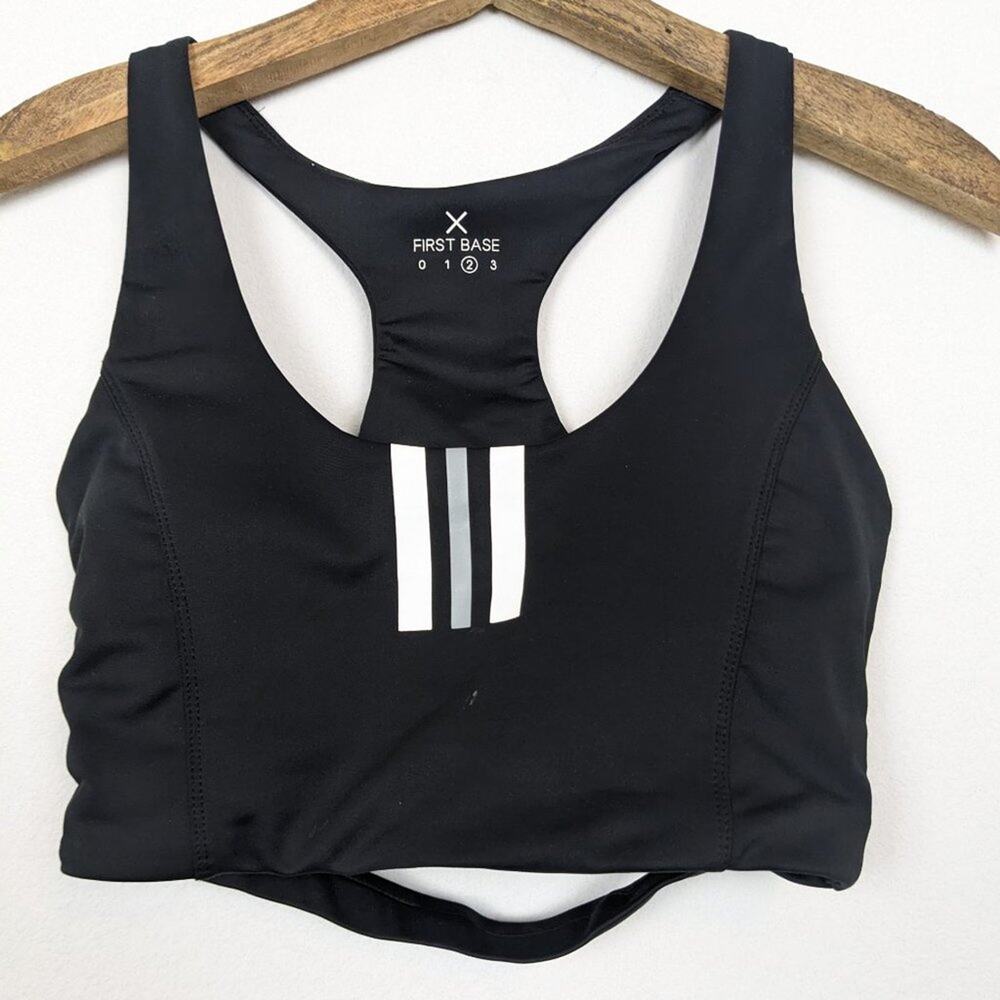 First Base Black Racerback Sports Bra - Picture 4 of 7